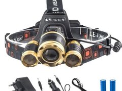 LANTERNA DE CAP CU ACUMULATOR 3XT6 LED CREE